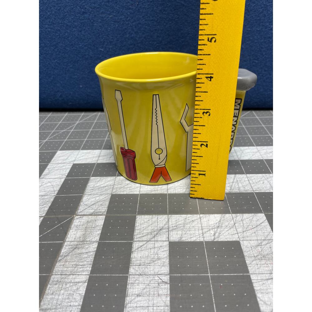MENARDS Coffee Mug with Yellow 3D Tool Pliers Wrench‎ Screwdriver